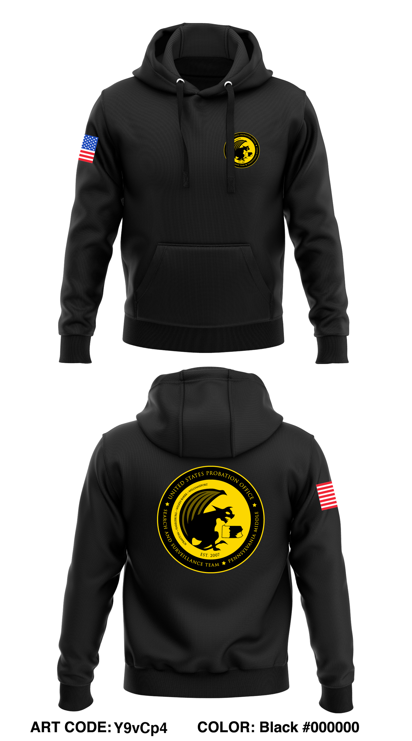 US Probation- Middle Pennsylvania Store 1  Core Men's Hooded Performance Sweatshirt - Y9vCp4