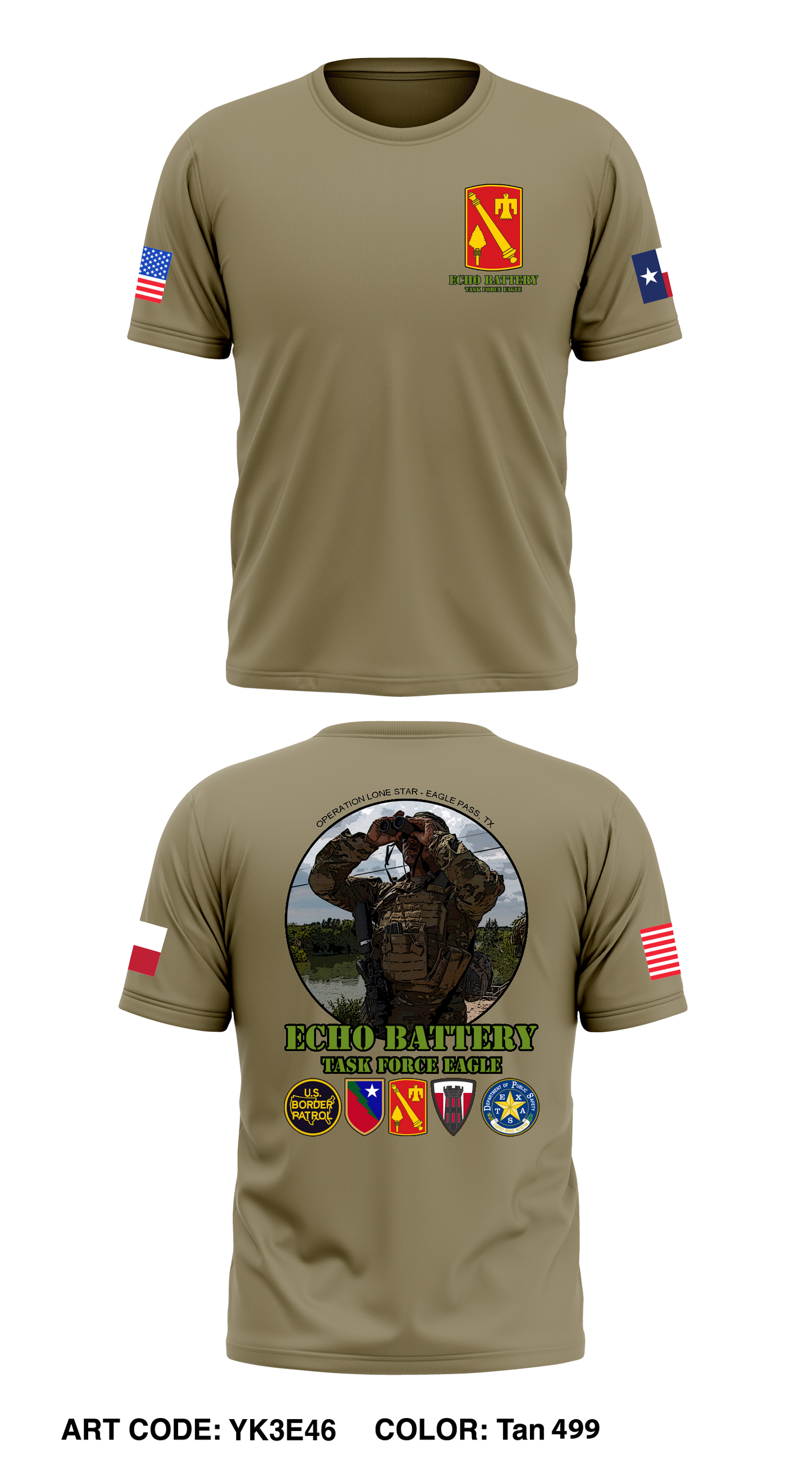 E BTRY, 4 BN, 133rd FAR Core Men's SS Performance Tee - YK3E46