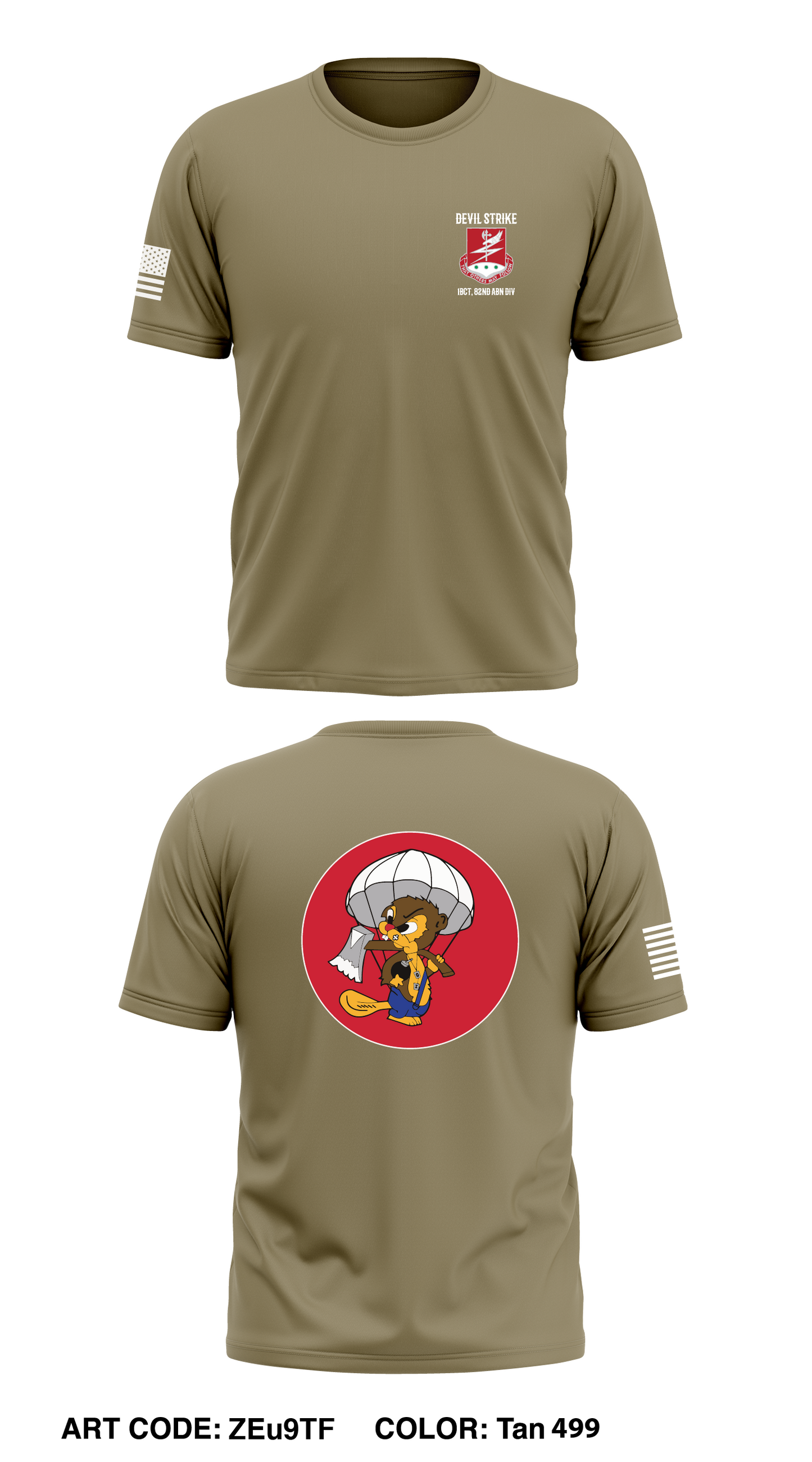 127th EN BN, 1BCT 82nd ABN Div Core Men's SS Performance Tee - ZEu9TF