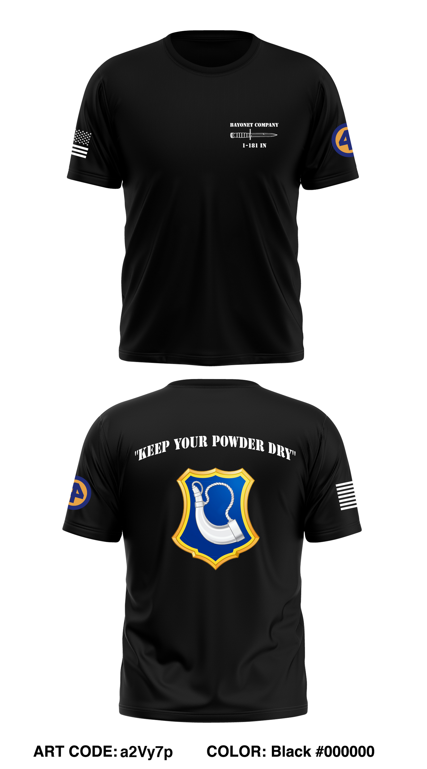B Co 1-181 IN Core Men's SS Performance Tee - a2Vy7p