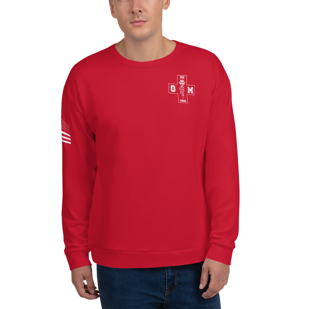 352d SOSS/OSM Store 1 Core Men's Crewneck Performance Sweatshirt - En8c9fRED