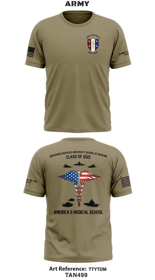 ARMY - USUHS School of Medicine Class of 2021 Store 1  Core Men's SS Performance Tee - ttYtdM
