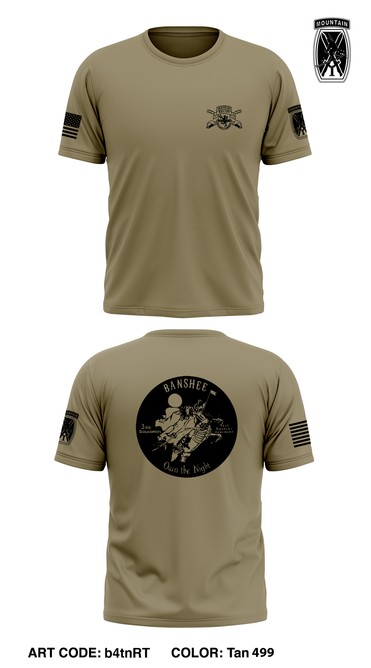 B TRP, 3-71 CAV, 1BCT Store 1 Core Men's SS Performance Tee - b4tnRT