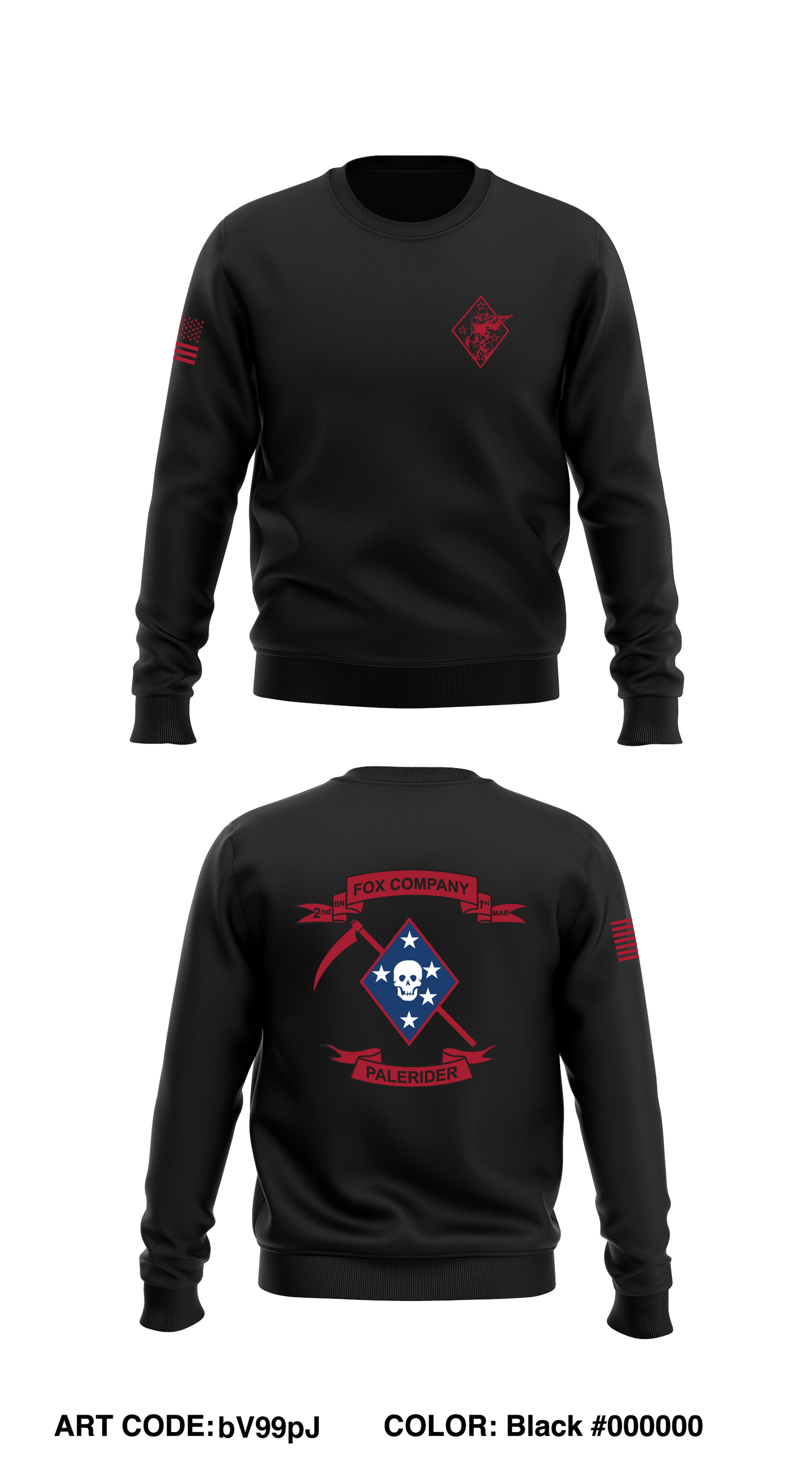 V21 Fox Company "Palerider" Core Men's Crewneck Performance Sweatshirt - bV99pJ