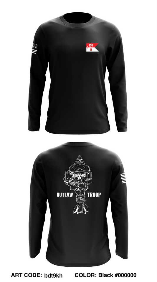 B TRP. 1-150th CAV Core Men's LS Performance Tee - bdt9kh