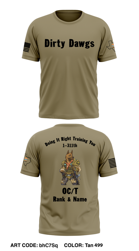 CUSTOM - 1-311th MP Platoon Core Men's SS Performance Tee - bhC7Sq