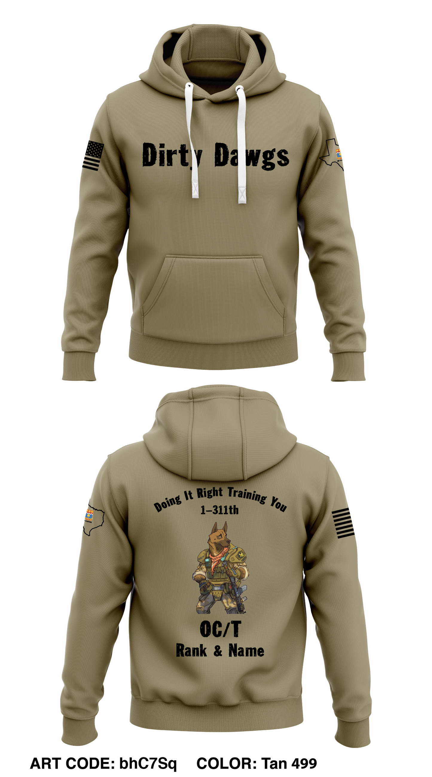CUSTOM - 1-311th MP Platoon  Core Men's Hooded Performance Sweatshirt - bhC7Sq