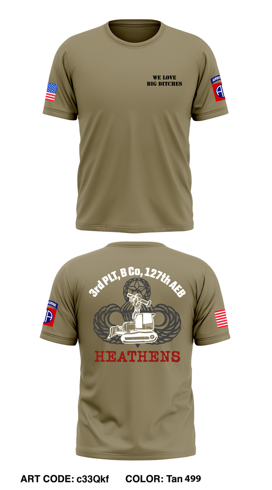 Heathens 127th AEB Core Men's SS Performance Tee - c33Qkf
