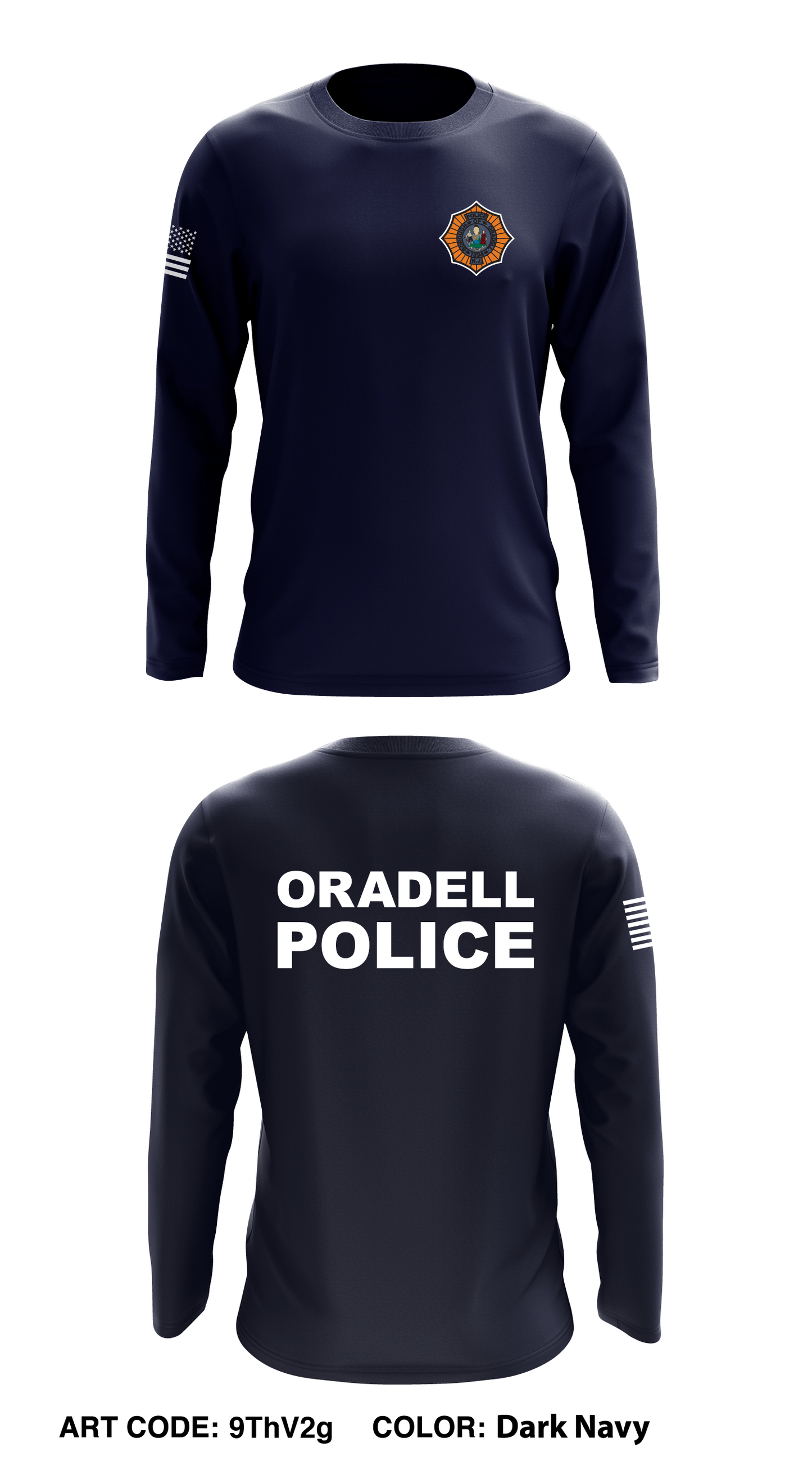 Oradell Police Core Men's LS Performance Tee - 9ThV2g