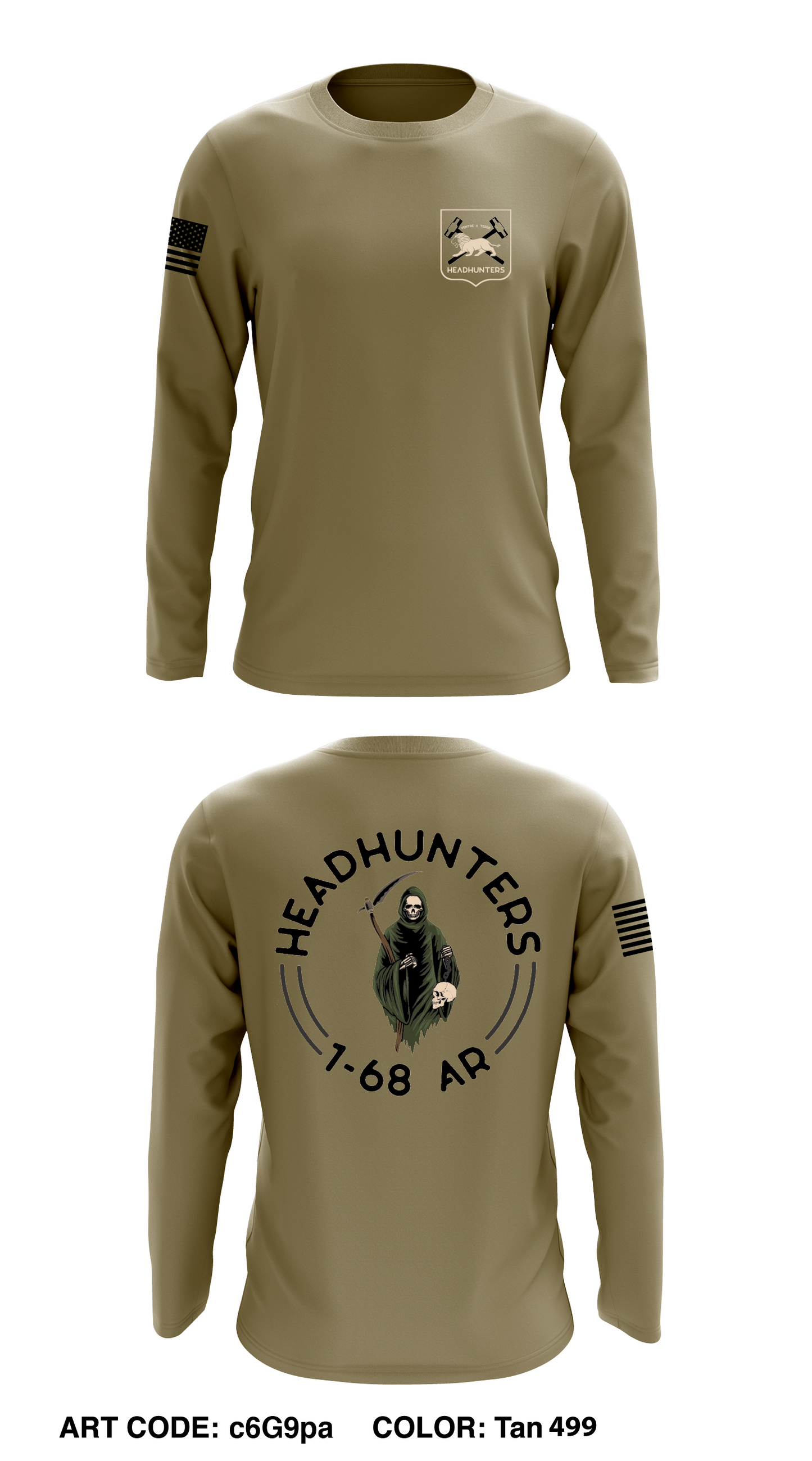 Headhunter 1-68 HHC Core Men's LS Performance Tee - c6G9pa