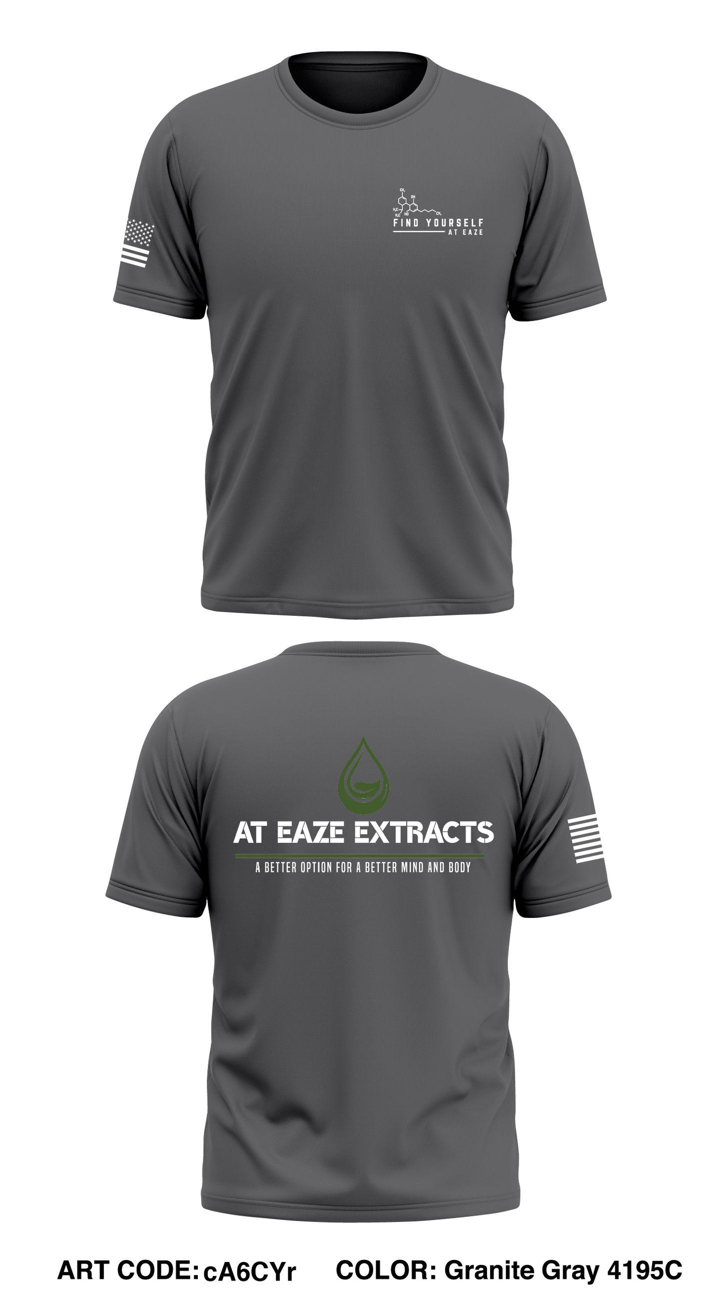 At Eaze Extracts Store 1 Core Men's SS Performance Tee - cA6CYr