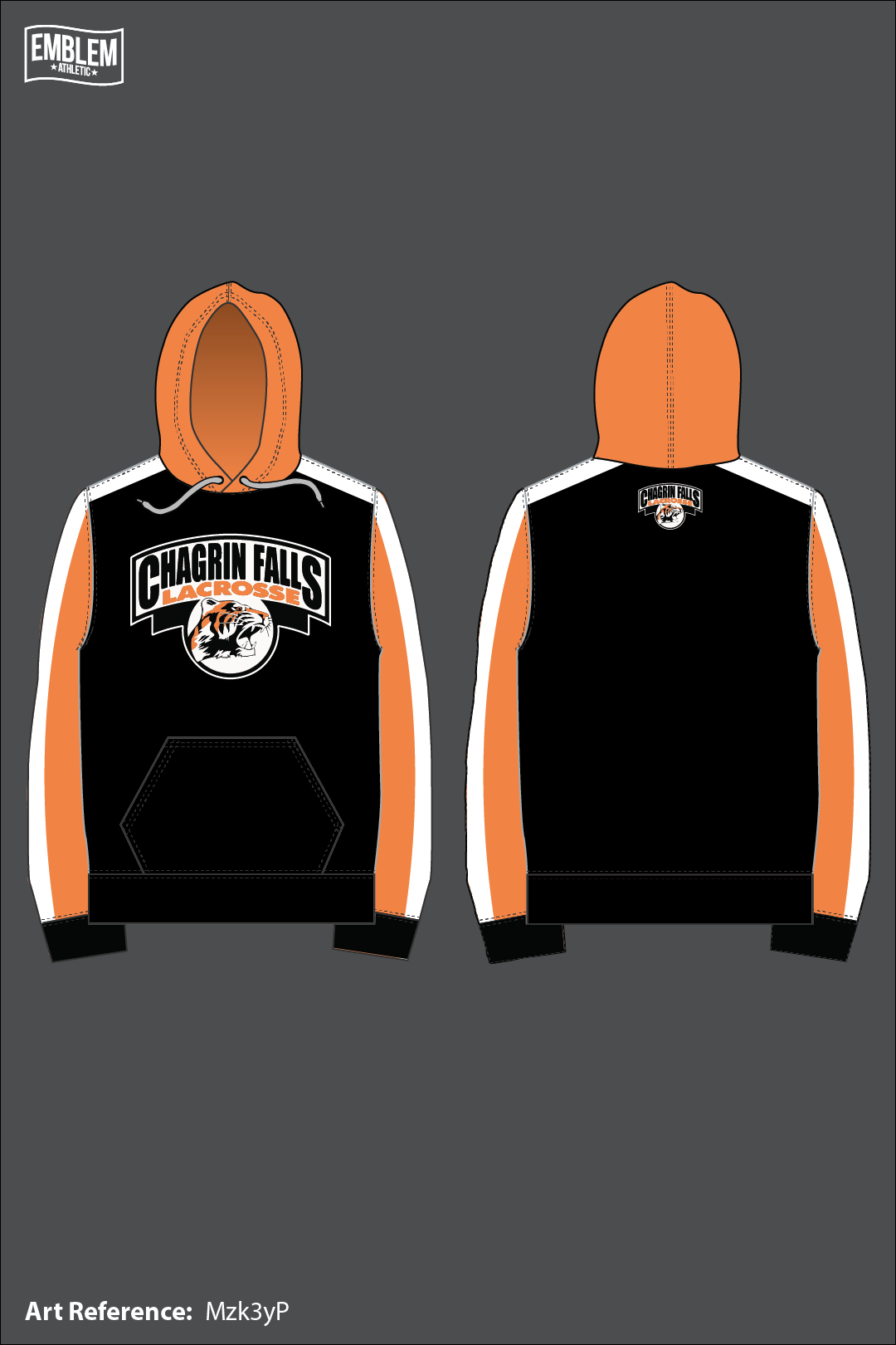 Chagrin Falls High School Girls Lacrosse  Core Men's Hooded Performance Sweatshirt - Mzk3yP
