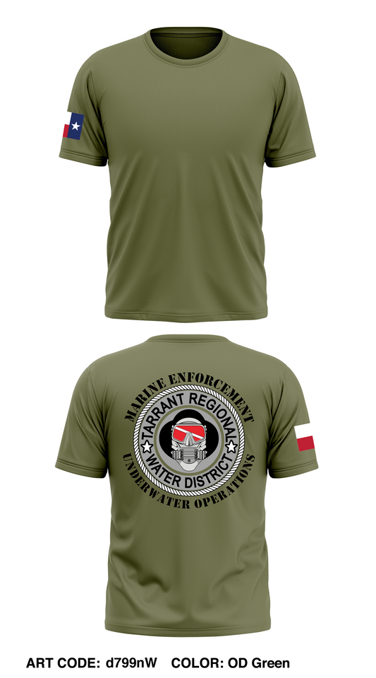 Tarrant Regional Water District Law Enforcement Division Core Men's SS Performance Tee - d799nW