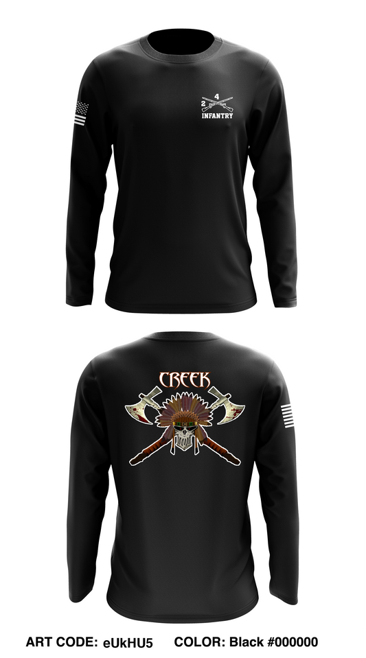 2-4 IN, Creek Co Store 1 Core Men's LS Performance Tee - eUkHU5