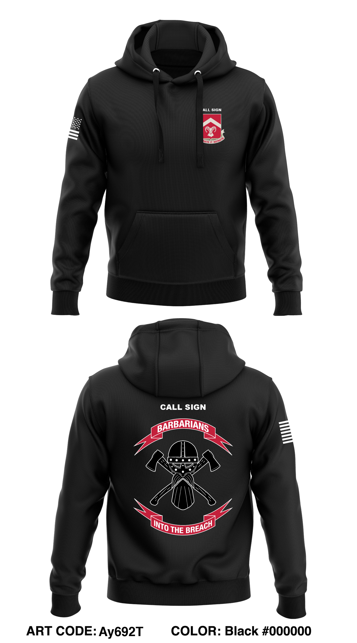 CUSTOM - B Co, 4th BEB, 2ABCT  Core Men's Hooded Performance Sweatshirt - Ay692T
