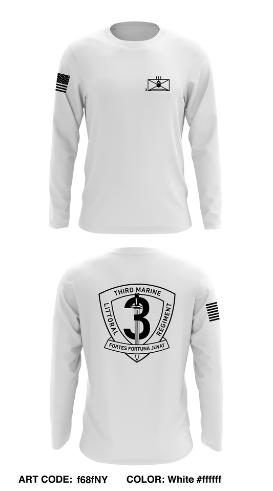 3D Marine Littoral Regiment Core Men's LS Performance Tee - f68fNY