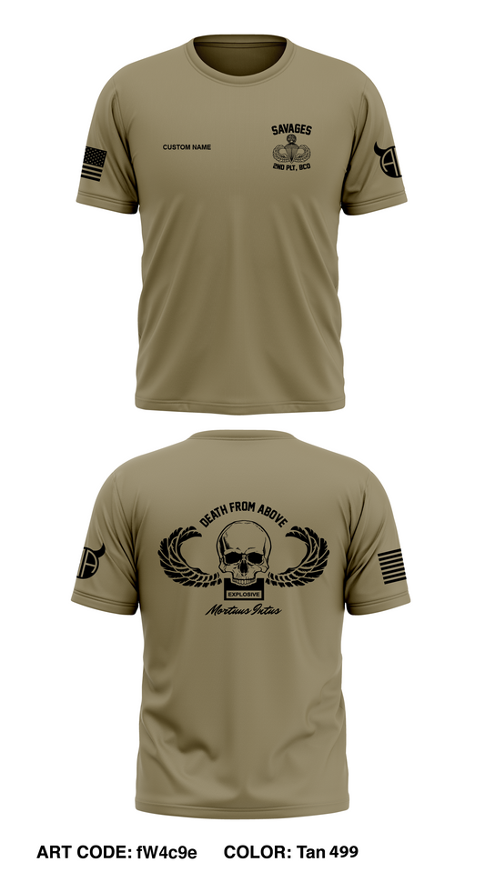 CUSTOM - 2ND PLT, BCO, 127 AEB Core Men's SS Performance Tee - fW4c9e