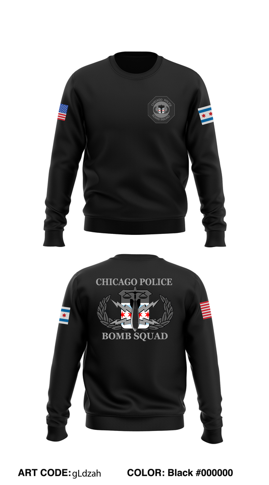 Chicago Bomb Squad Store 1 Core Men's Crewneck Performance Sweatshirt - gLdzah