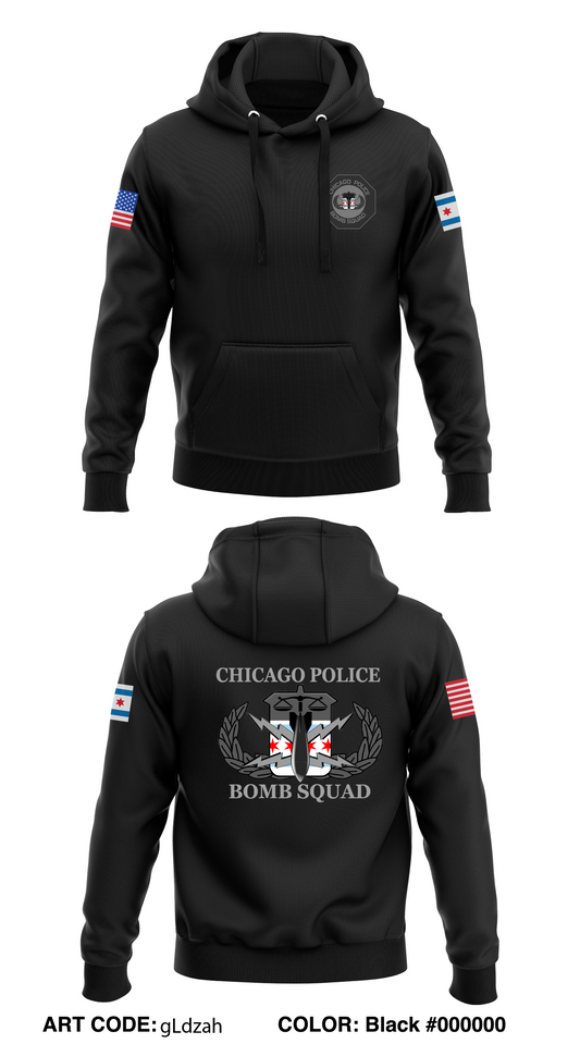 Chicago Bomb Squad Store 1 Core Men's Hooded Performance Sweatshirt - gLdzah