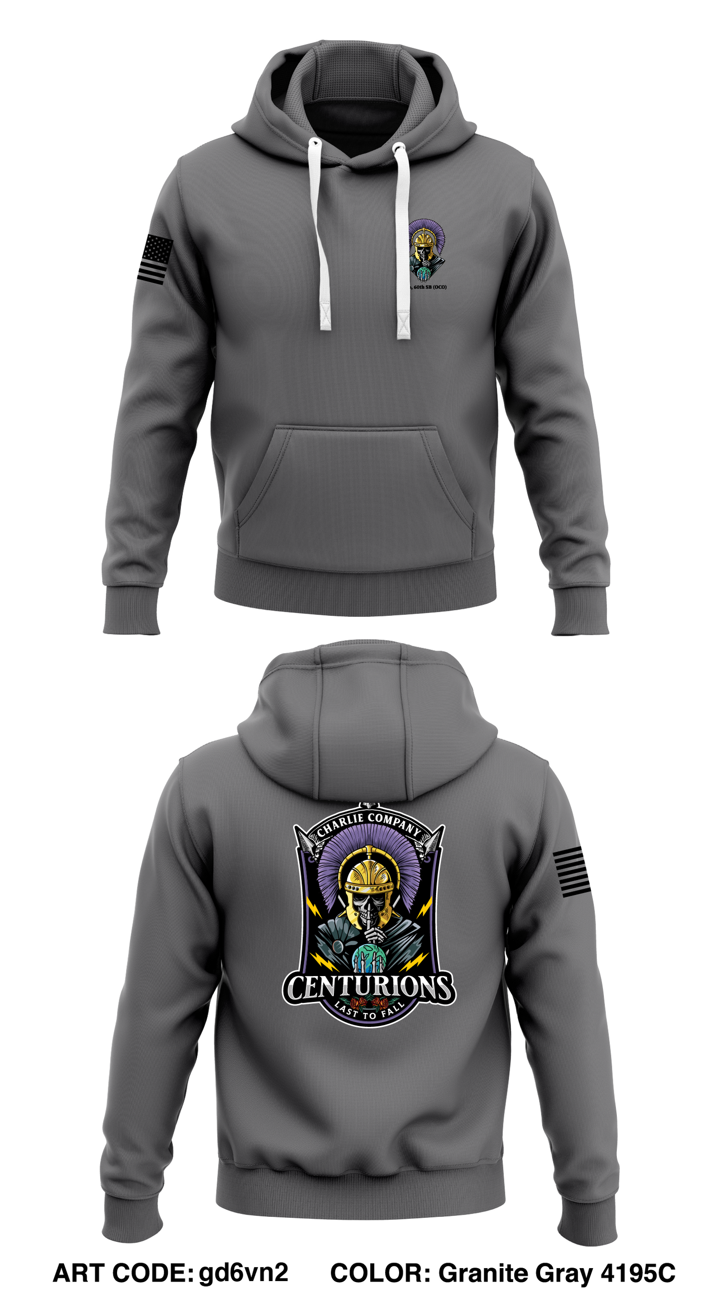 Charlie Company, 6th Offensive Cyber Operations BN  Core Men's Hooded Performance Sweatshirt - gd6vn2