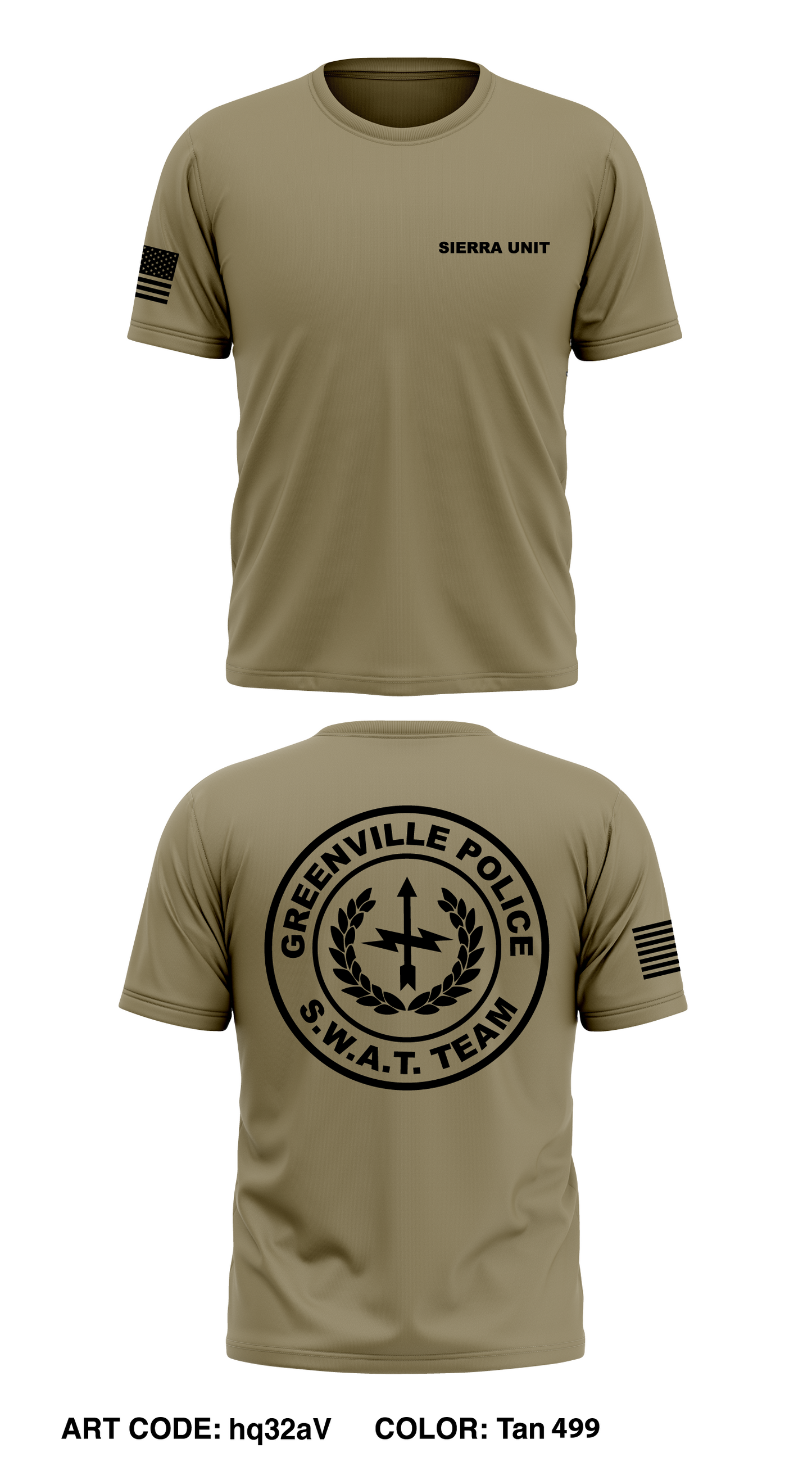 Greenville Police Sniper Team Core Men's SS Performance Tee - hq32aV