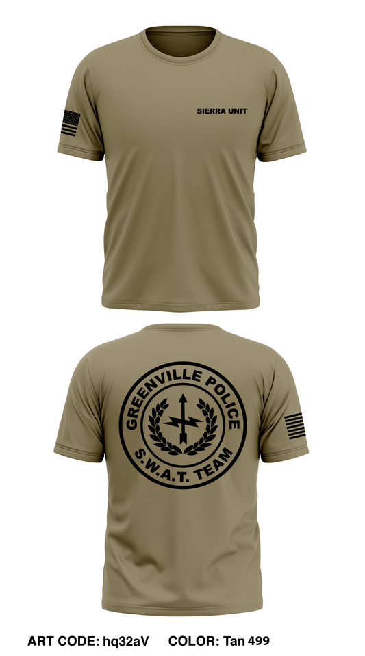 Greenville Police Sniper Team Core Men's SS Performance Tee - hq32aV