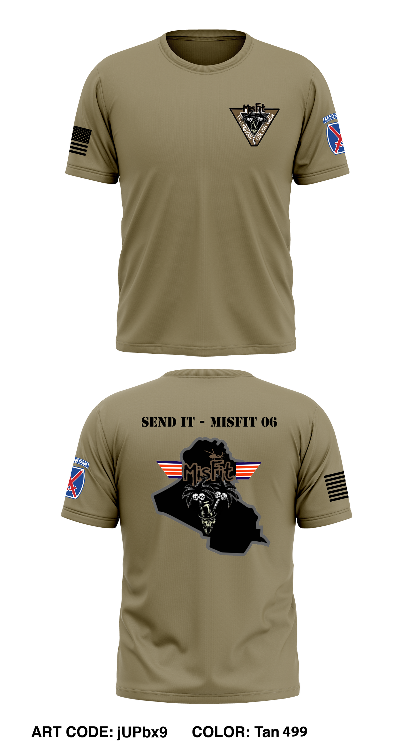 A Co, 2-10 AHB, 10th CAB Core Men's SS Performance Tee - jUPbx9