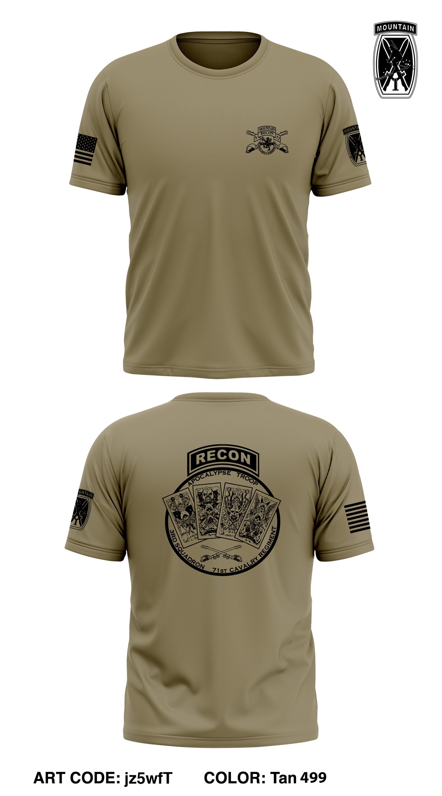 Apocalypse Troop, 3-71 CAV Core Men's SS Performance Tee - jz5wfT