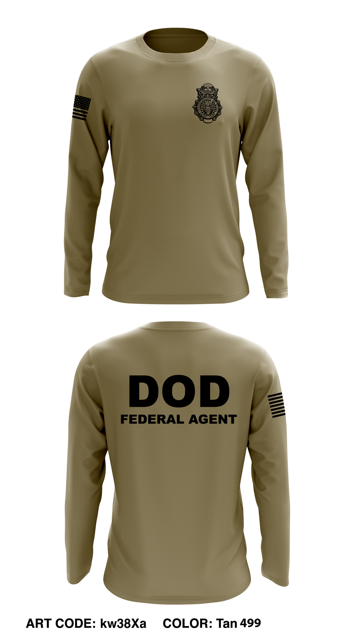 Defense Counterintelligence & Security Agency Core Men's LS Performance Tee - kw38Xa