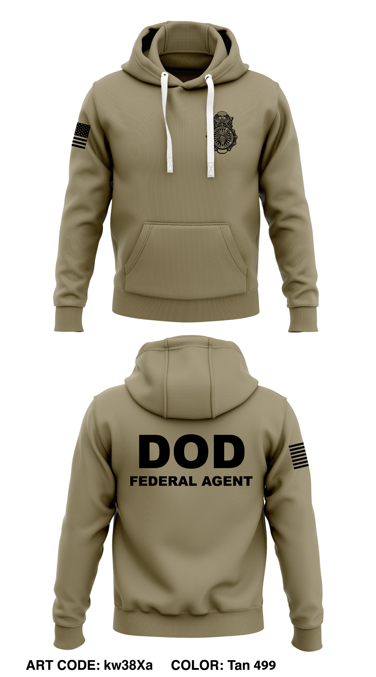 Defense Counterintelligence & Security Agency  Core Men's Hooded Performance Sweatshirt - kw38Xa