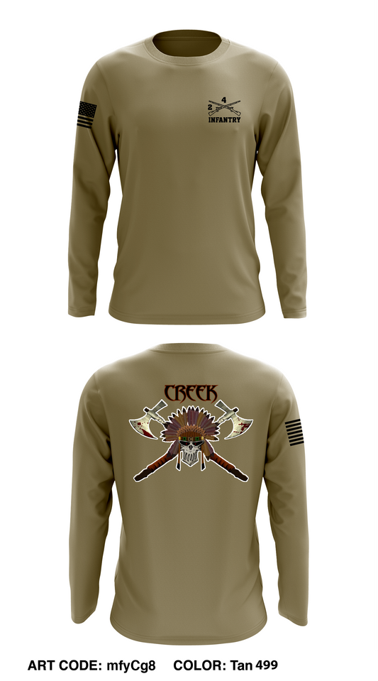 2-4 IN, Creek Co Store 1 Core Men's LS Performance Tee - mfyCg8