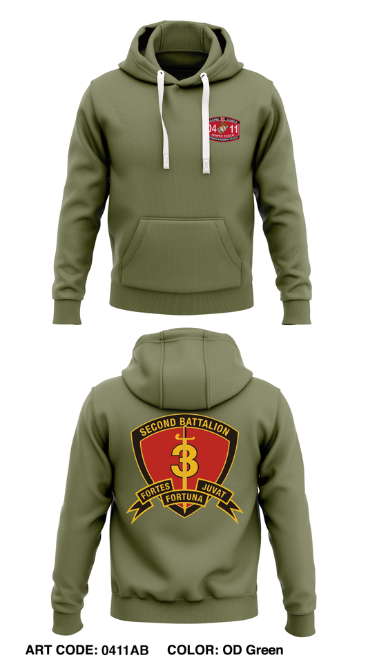 2nd battalion 3rd marines Store 1  Core Men's Hooded Performance Sweatshirt - 0411AB