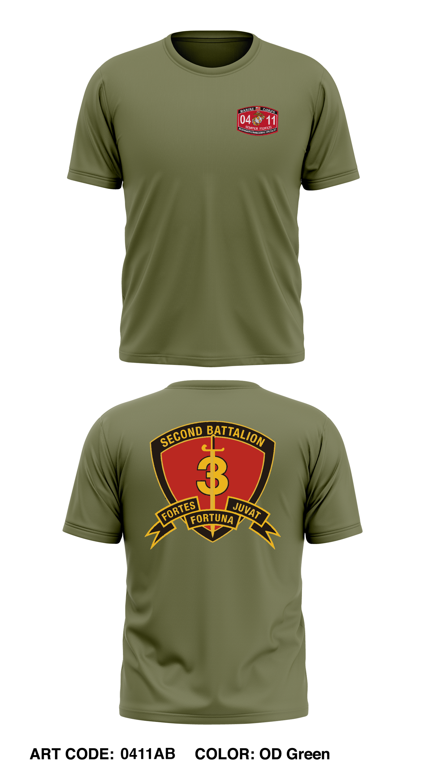 2nd battalion 3rd marines Store 1 Core Men's SS Performance Tee - 0411AB
