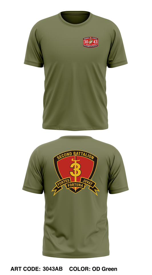 2nd battalion 3rd marines Store 1 Core Men's SS Performance Tee - 3043AB