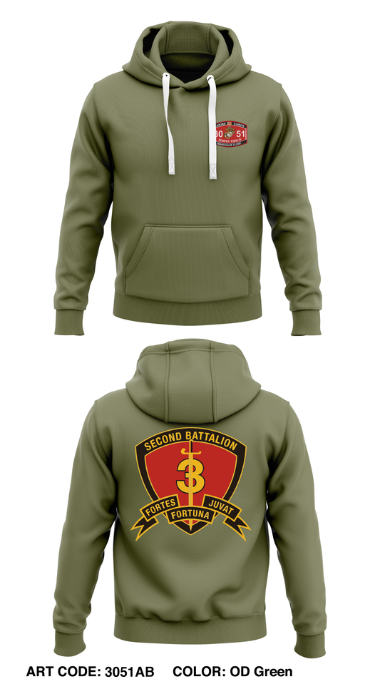 2nd battalion 3rd marines Store 1  Core Men's Hooded Performance Sweatshirt - 3051AB