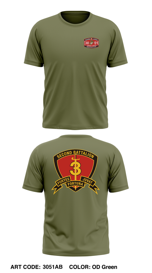 2nd battalion 3rd marines Store 1 Core Men's SS Performance Tee - 3051AB