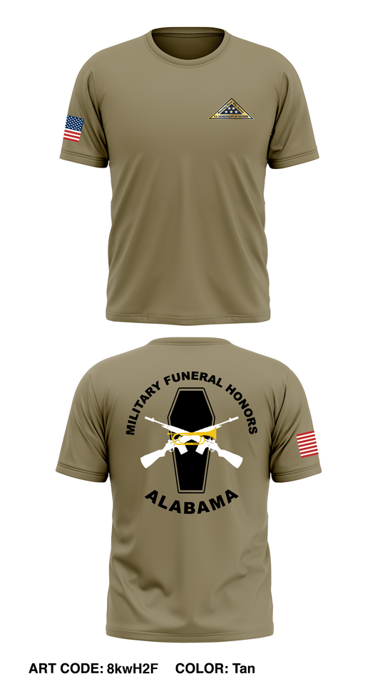 Alabama ARNG MilItary Funeral Honors Core Men's SS Performance Tee - 8kwH2F