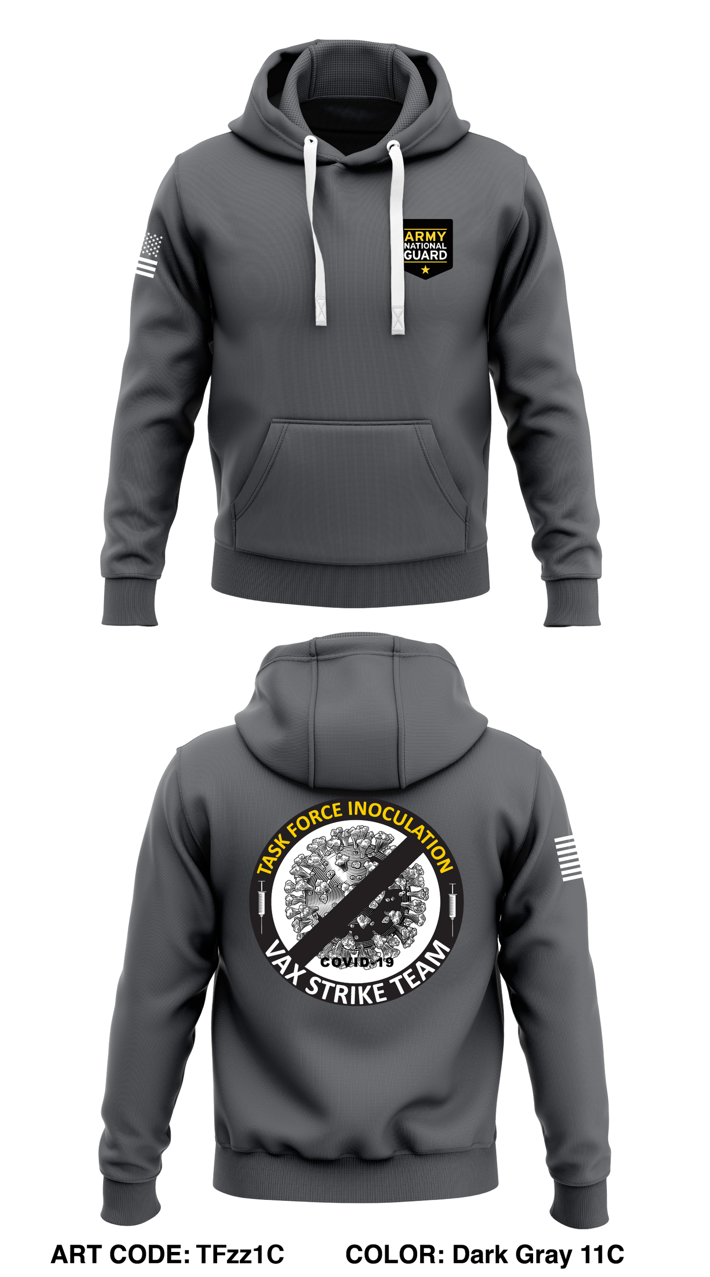 Task Force Inoculation Store 1  Core Men's Hooded Performance Sweatshirt - TFZZ1C