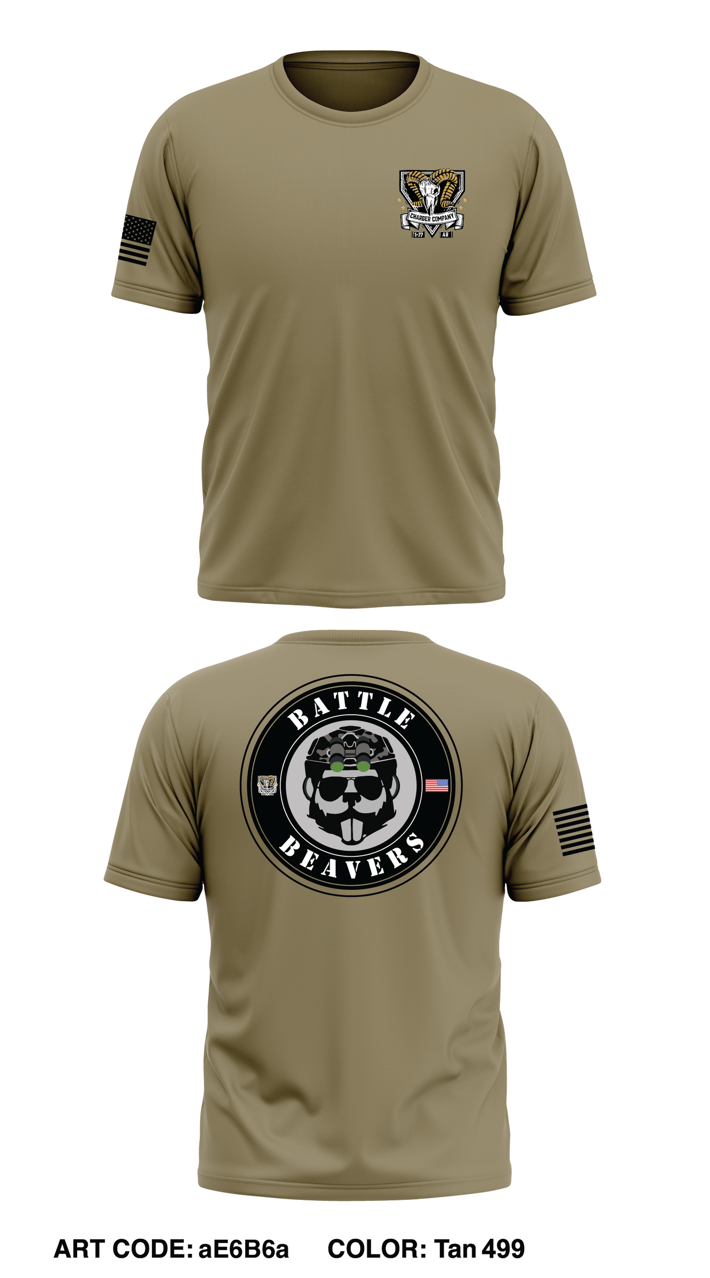 3rd PLT, Charger Co, 1-77 AR Core Men's SS Performance Tee - 8x5prr
