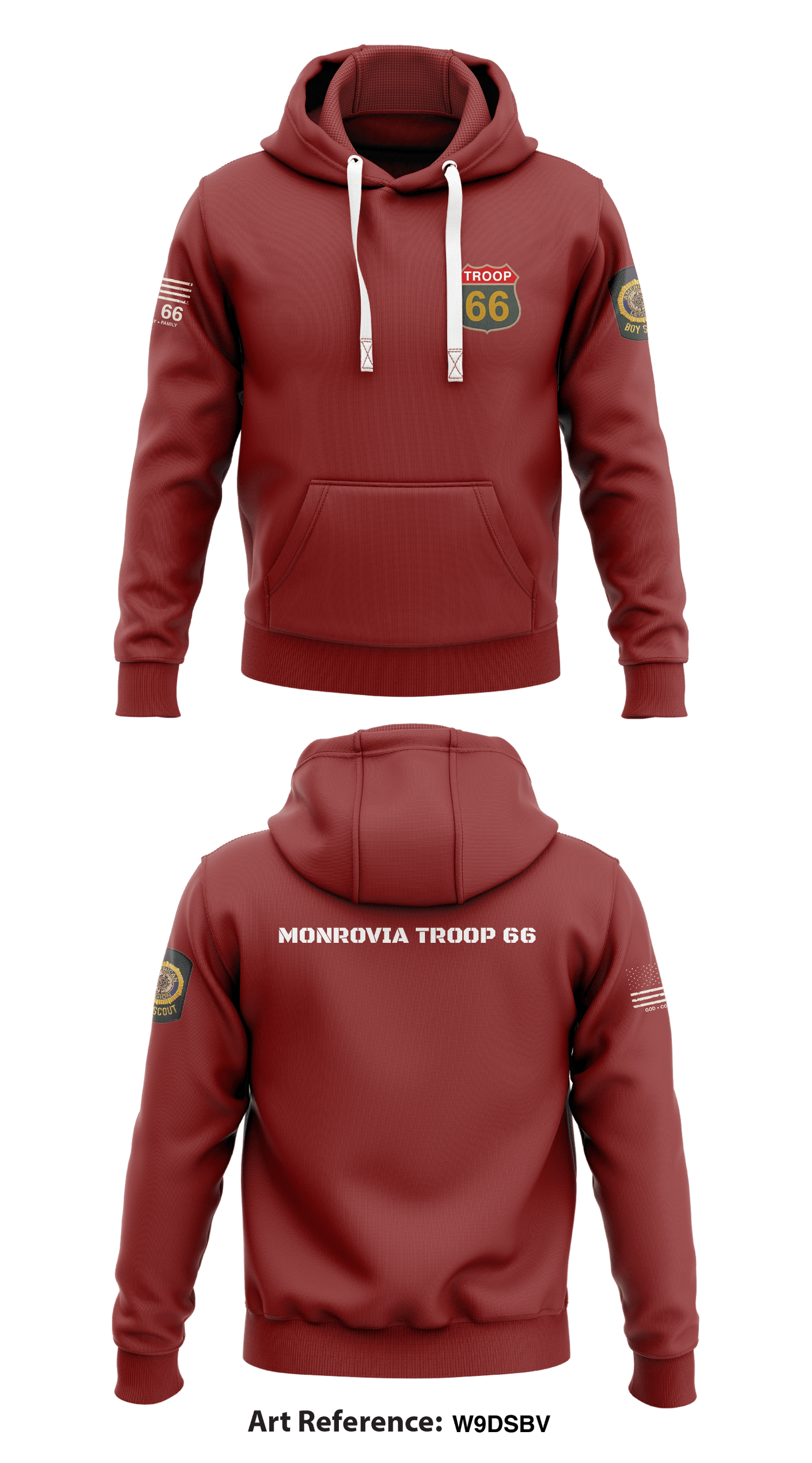 Monrovia Troop 66 Store 1  Core Men's Hooded Performance Sweatshirt - w9dsbv