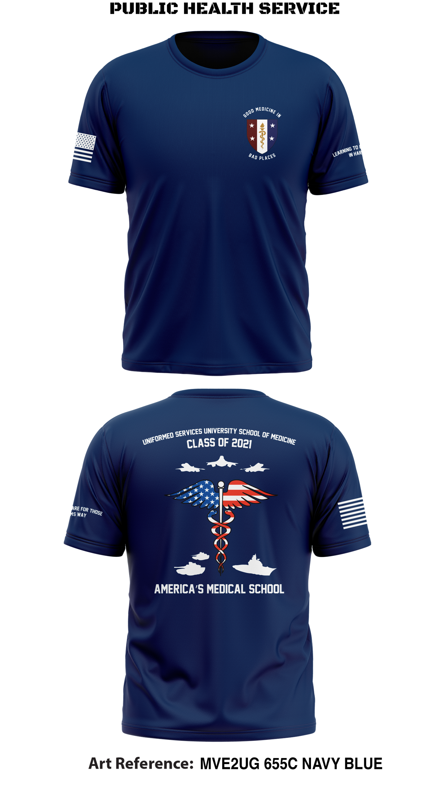USUHS School of Medicine Class of 2021 Store 1 Core Men's SS Performance Tee - mVe2ug