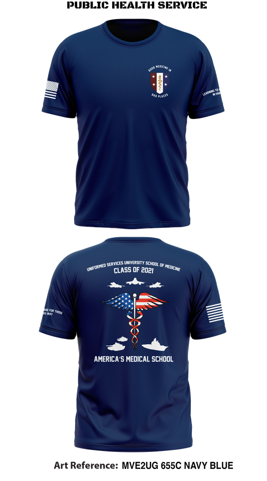 USUHS School of Medicine Class of 2021 Store 1 Core Men's SS Performance Tee - mVe2ug