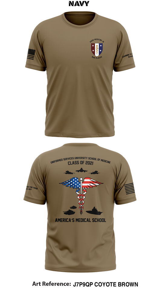 NAVY - USUHS School of Medicine Class of 2021 Store 1  Core Men's SS Performance Tee - j7p9QP