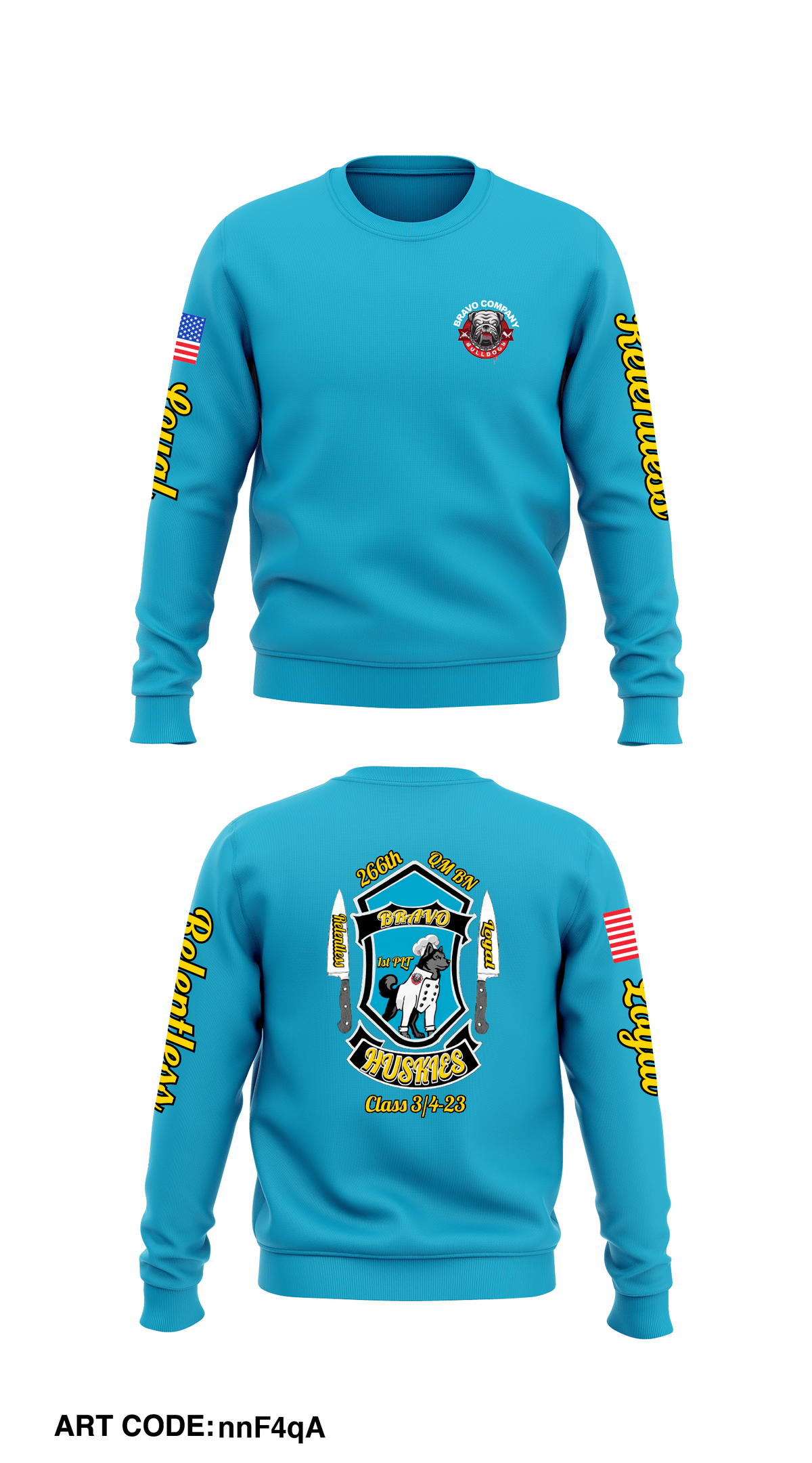 266th QM BN Core Men's Crewneck Performance Sweatshirt - nnF4qA