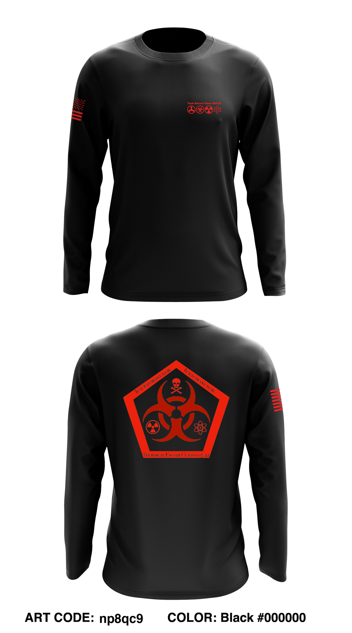 Tech Escort Class 005-22 Core Men's LS Performance Tee - np8qc9
