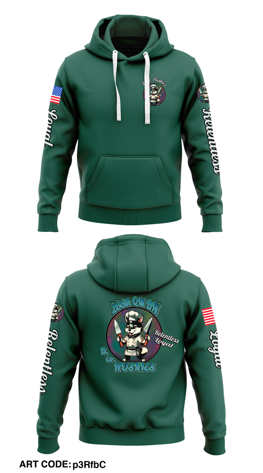266th QM BN  Core Men's Hooded Performance Sweatshirt - p3RfbC