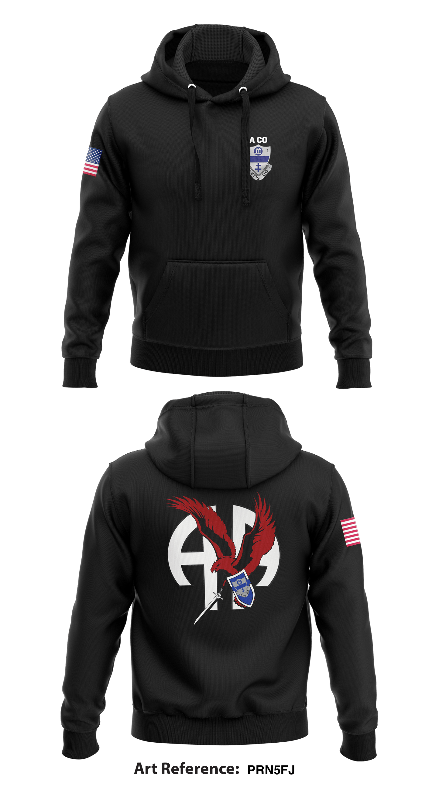 A Company 1/325 AIR  Core Men's Hooded Performance Sweatshirt - pRn5Fj