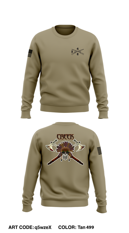 2-4 IN, Creek Co Store 1 Premium Core Men's Crewneck Performance Sweatshirt - q5wzeX