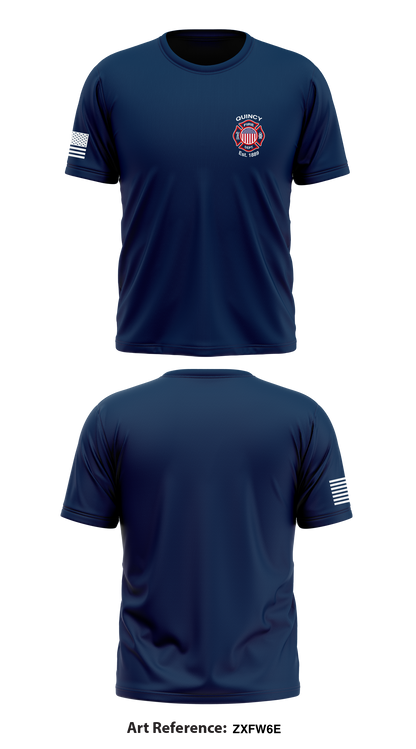quincy fire dept. Store 1 Core Men's SS Performance Tee - ZXFw6E