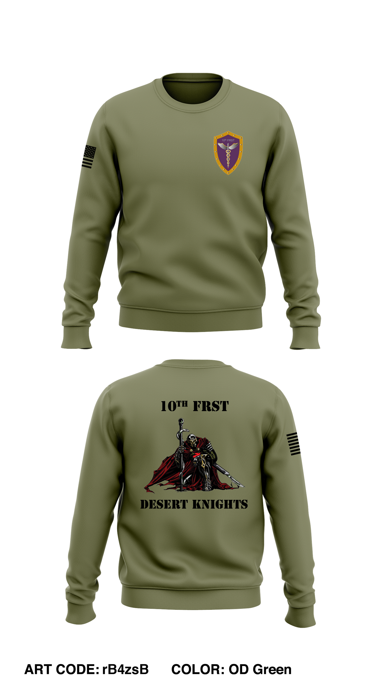10th FRSD  Core Men's Crewneck Performance Sweatshirt - rB4zsB